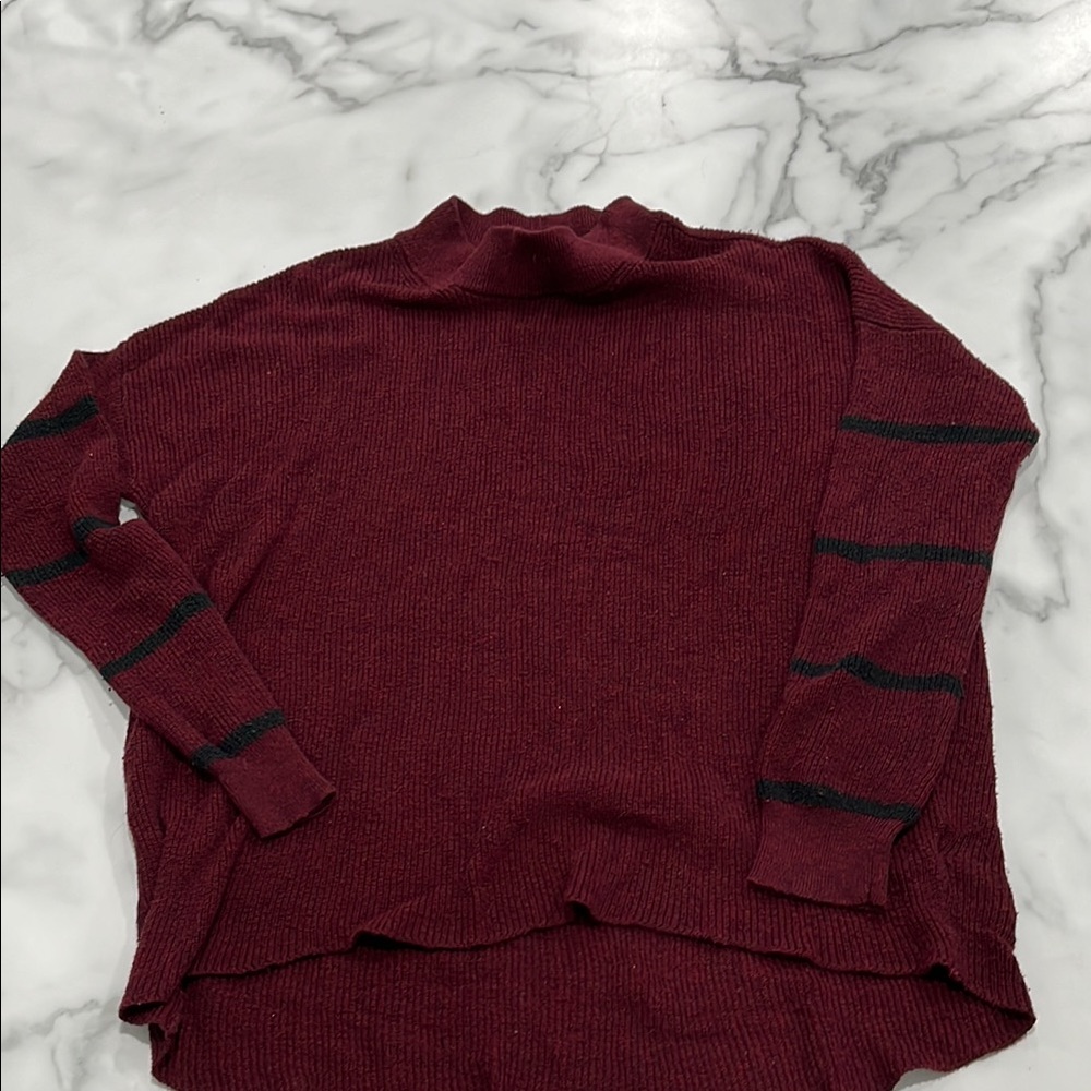 American Eagle Maroon Knit Sweater